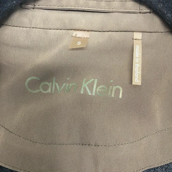 Calvin Klein Double-Breasted Hooded Trench Coat with Wool-Blend Liner - Picture 10 of 11